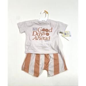 SMILEY WORLD KIDS TEE/SHORTS SET SIZE 12M